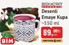 DESENLİ EMAYE KUPA ~550 ML